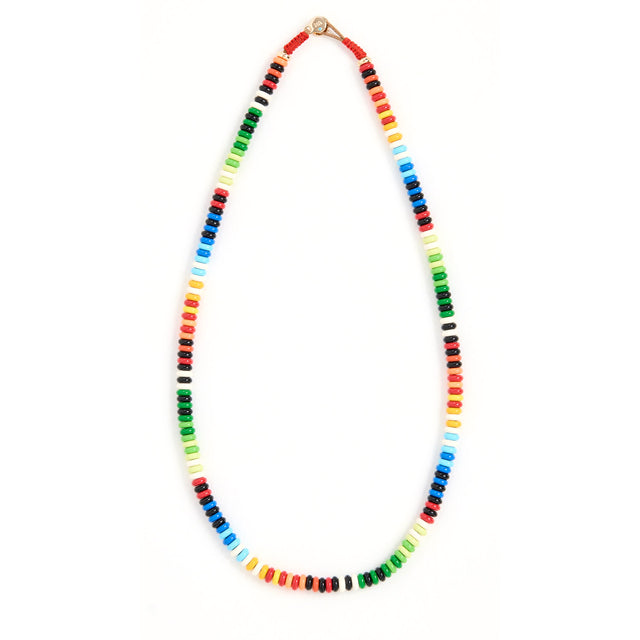 Grounded Multi Coated Heishi Necklace